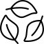 Black silhouette of leafy tree on white background