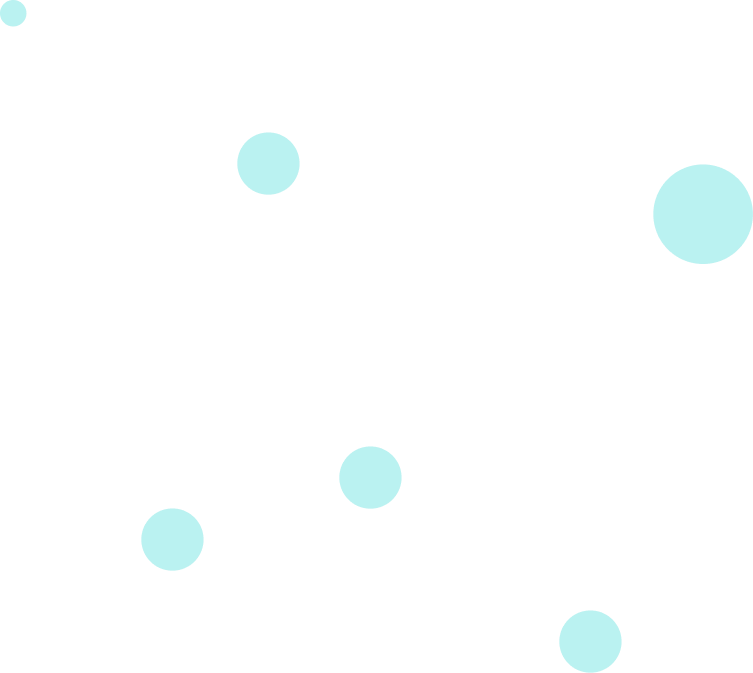 Light blue circles on black background